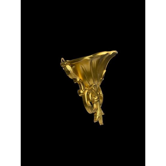 VINTAGE Dart gold plastic Hollywood Regency wall planter - Picture 2 of 6